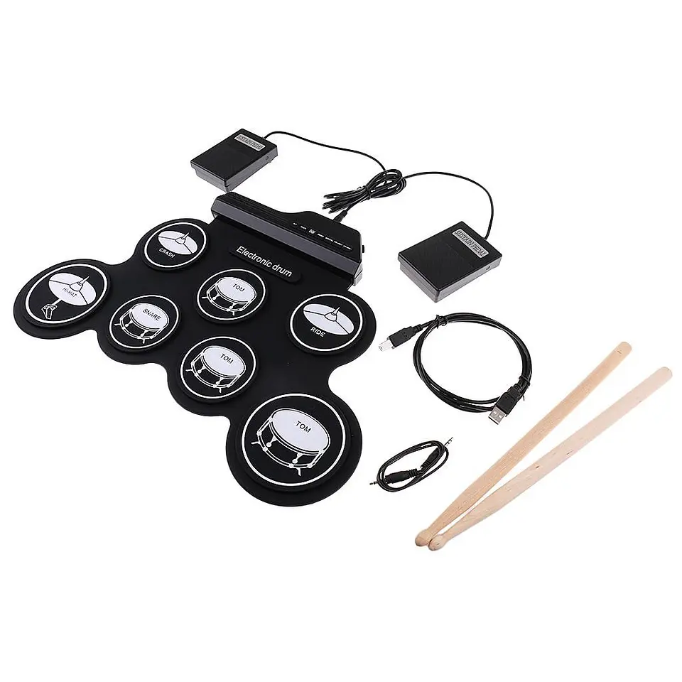 Bateria Electronica Digital 7 Pad 2 Pedales 6
