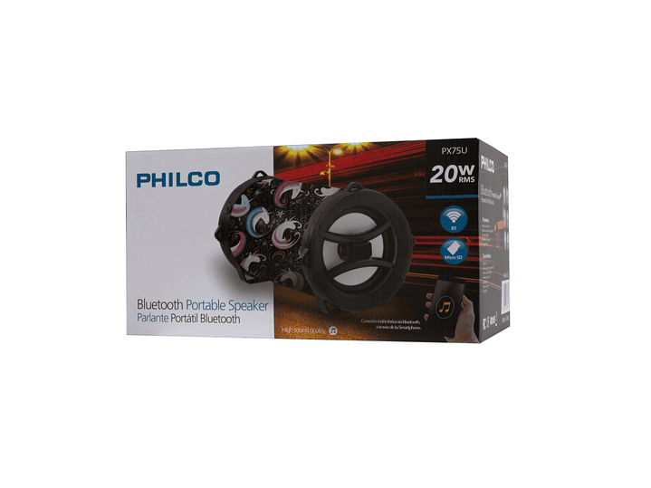 Parlante Bazooka Portable Bt Philco PX75u 20w 2