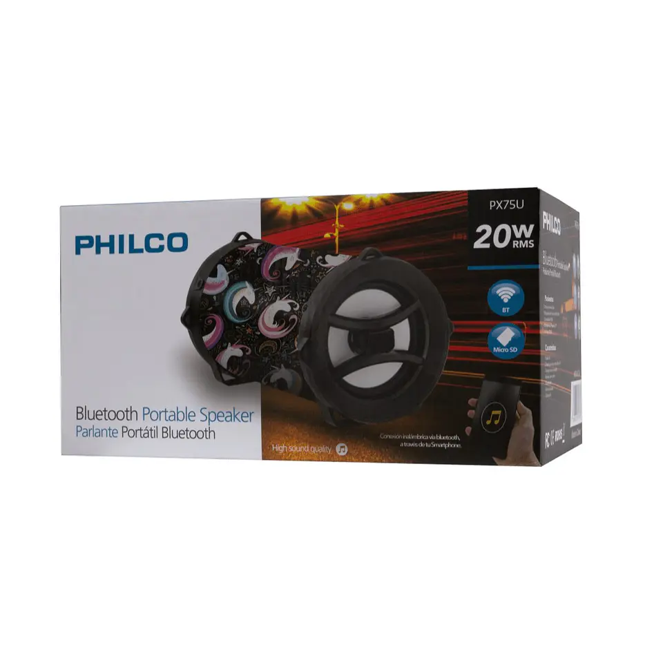 Parlante Bazooka Portable Bt Philco PX75u 20w 2