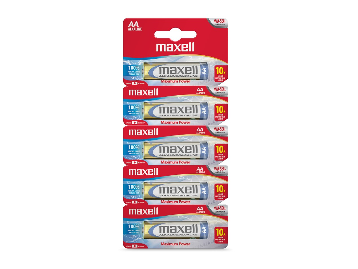 Pack 5 Pilas Alcalinas Aa Maxell 1