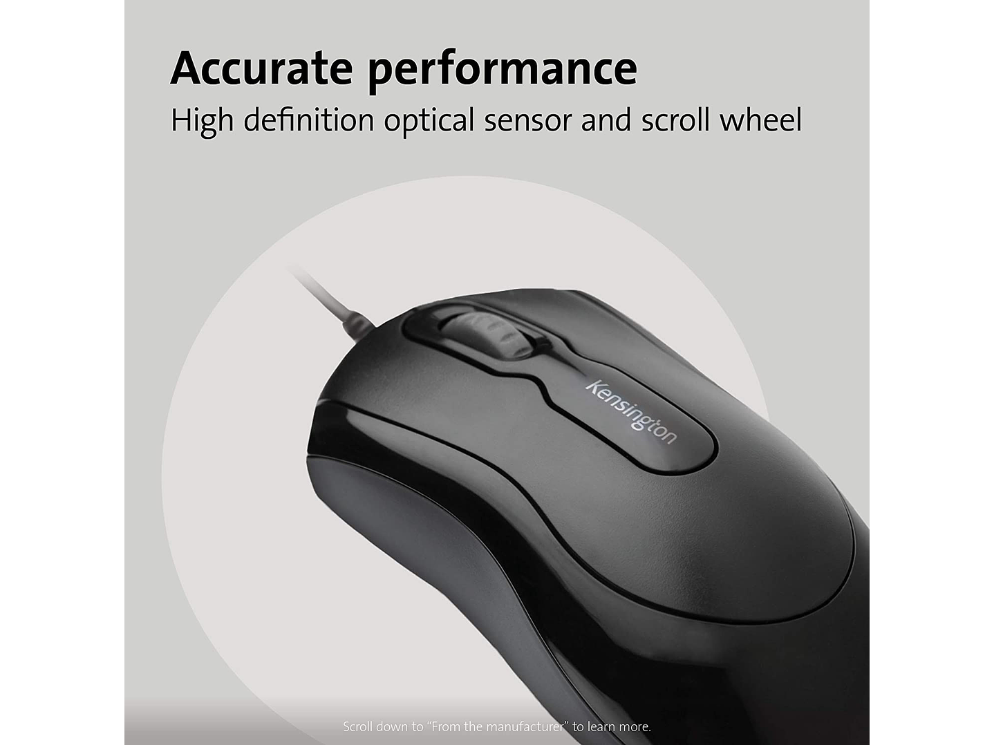 Mouse Optico Kensigton In a Box Alambrico 3