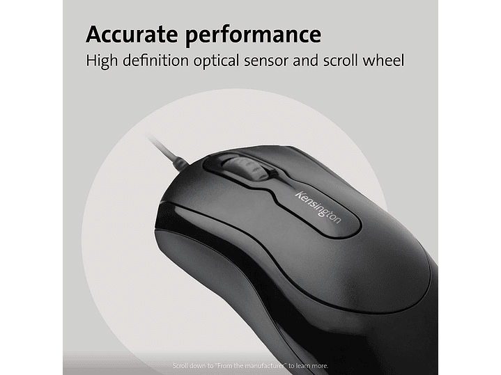 Mouse Optico Kensigton In a Box Alambrico 3