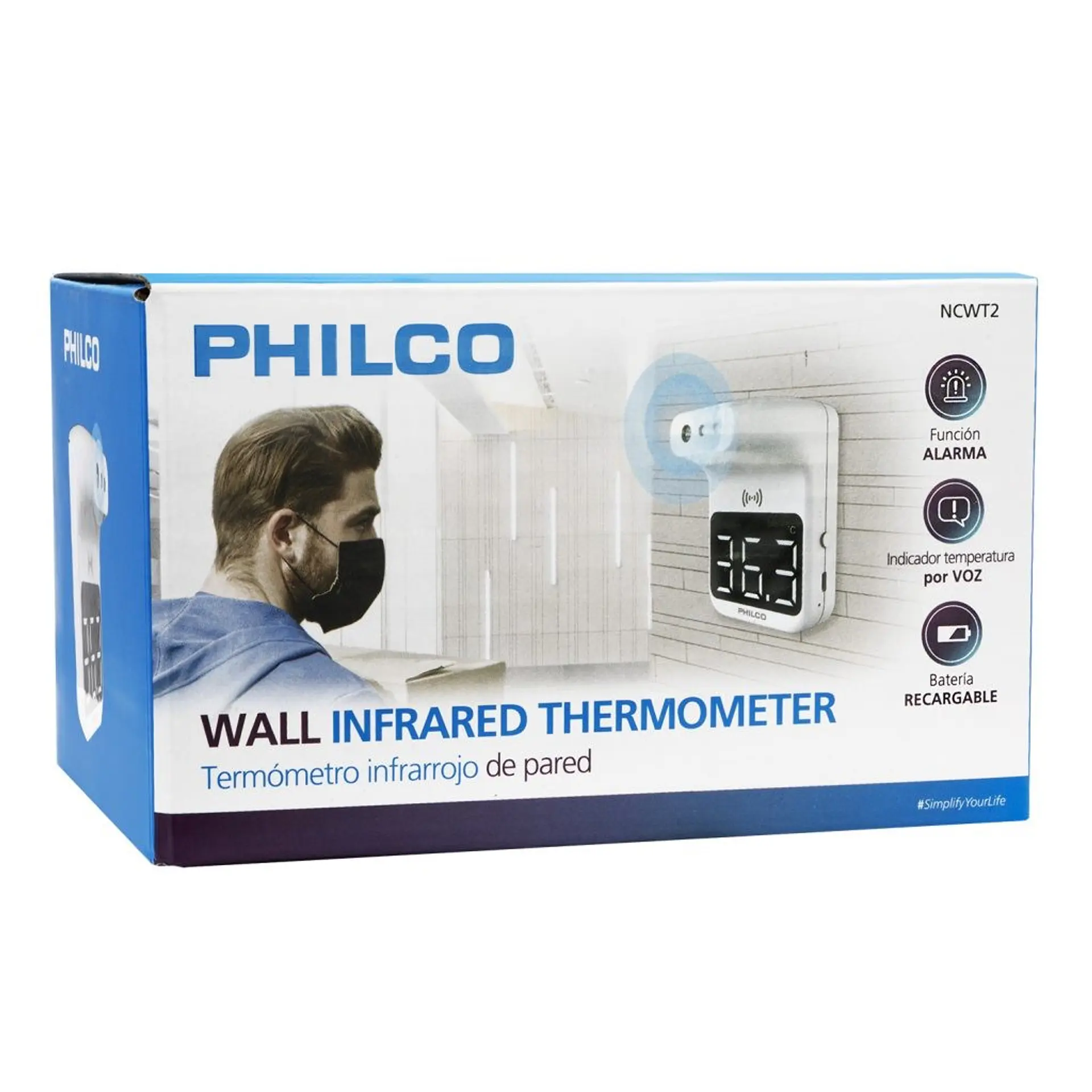 Termometro Infrarrojo Pared Philco NCWT2 2