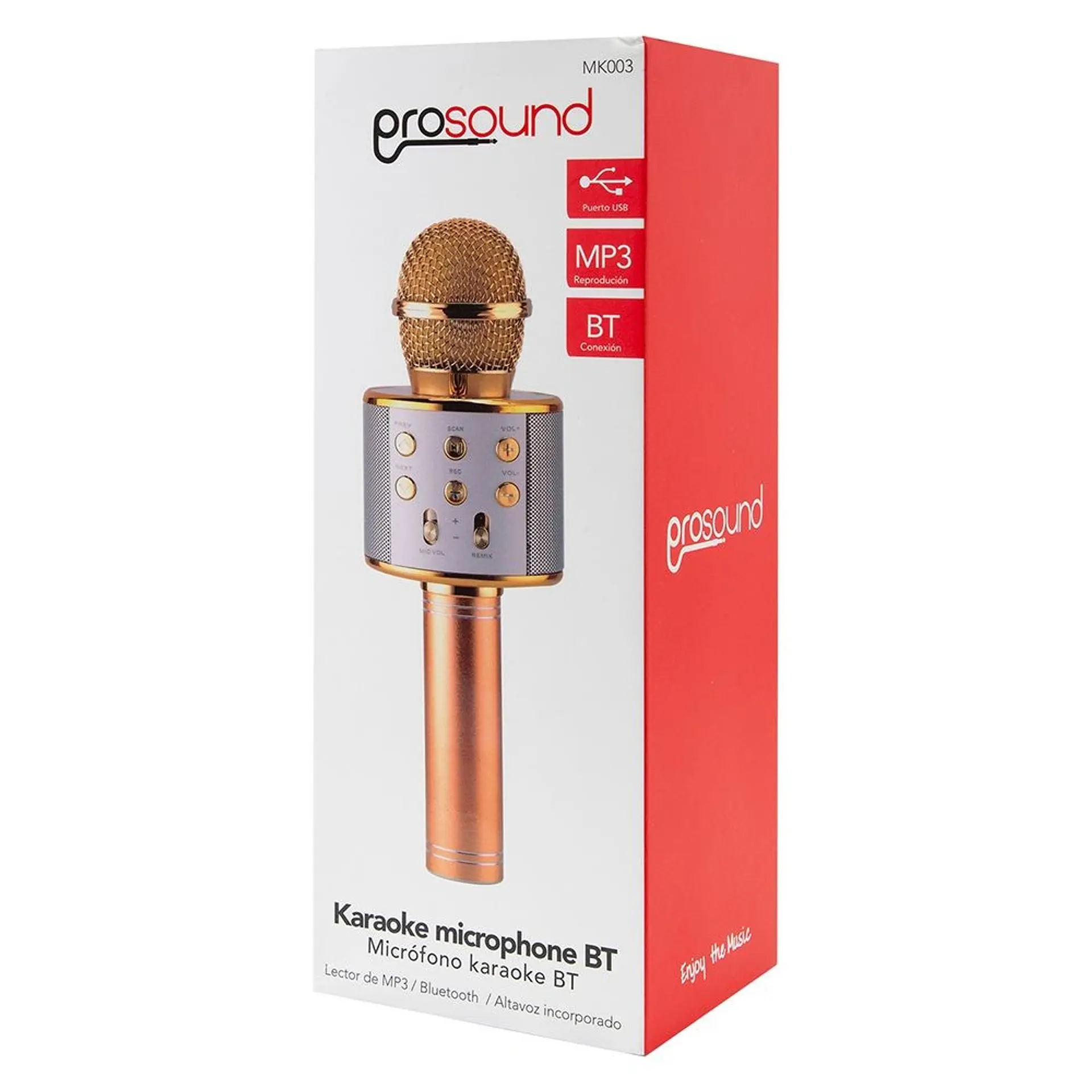 Microfono Karaoke Prosound Bt Dorado 2