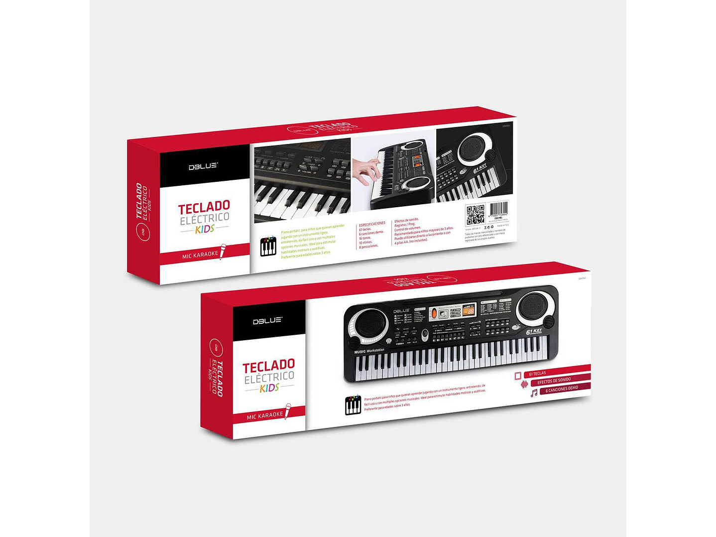 Piano Teclado Electronico Infantil Dblue 61 Teclas Con Mic 5