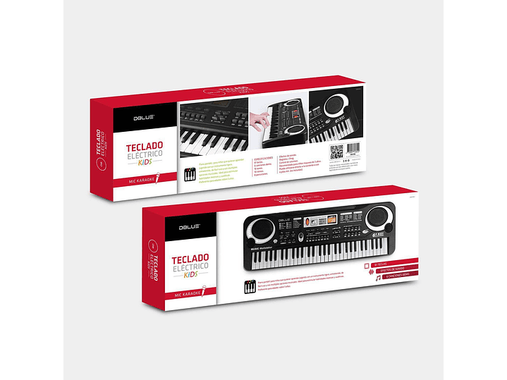 Piano Teclado Electronico Infantil Dblue 61 Teclas Con Mic 5