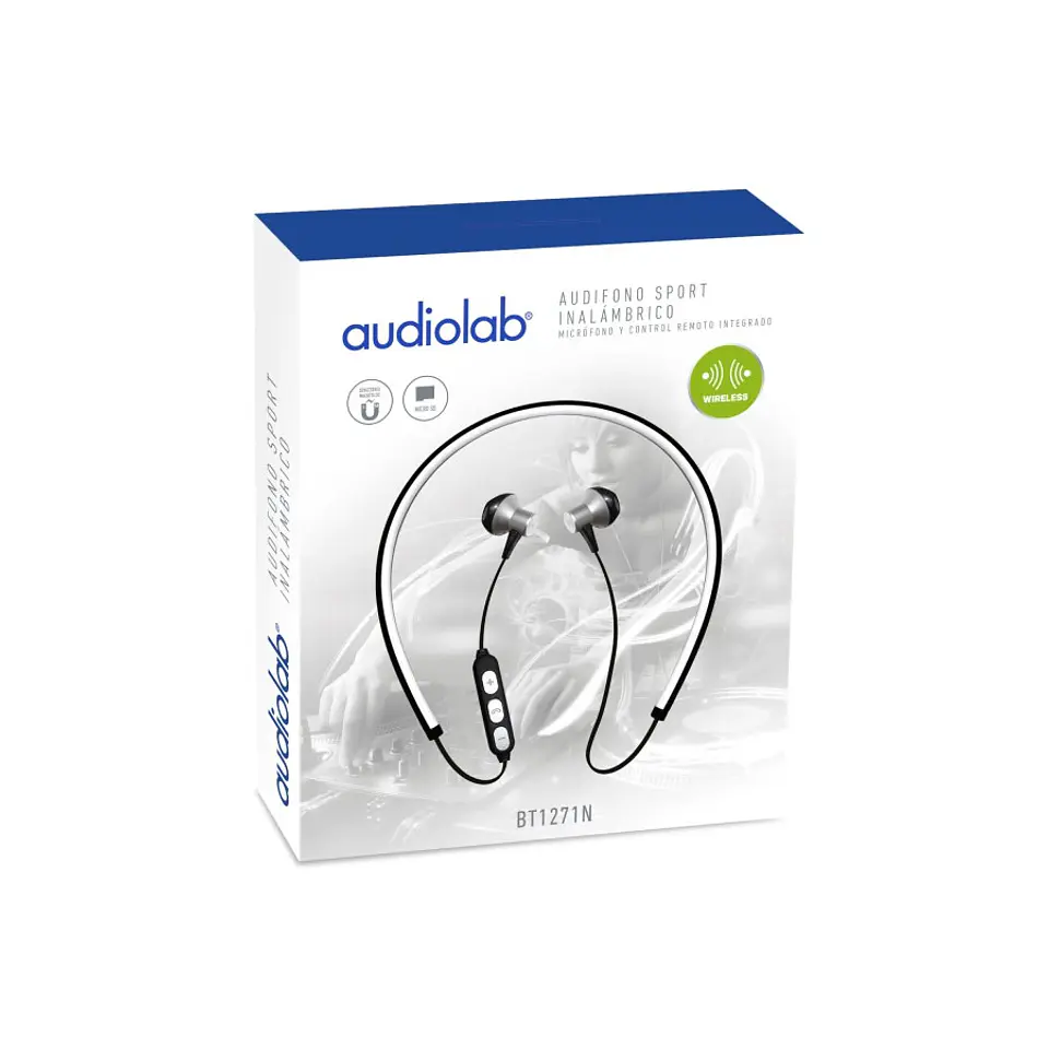 Audifonos Sport Bluetooth Audiolab Negro 2