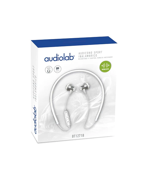 Audifonos Sport Bluetooth Audiolab Blanco