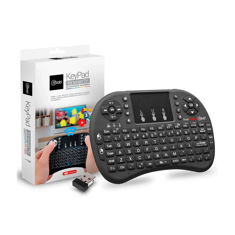 Teclado Touchpad Inalambrico Smart Tv Mlab 1