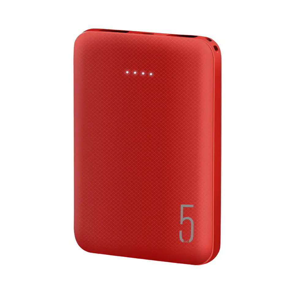 Powerbank 5.000 Mah 2 USB Rojo Audiolab 2