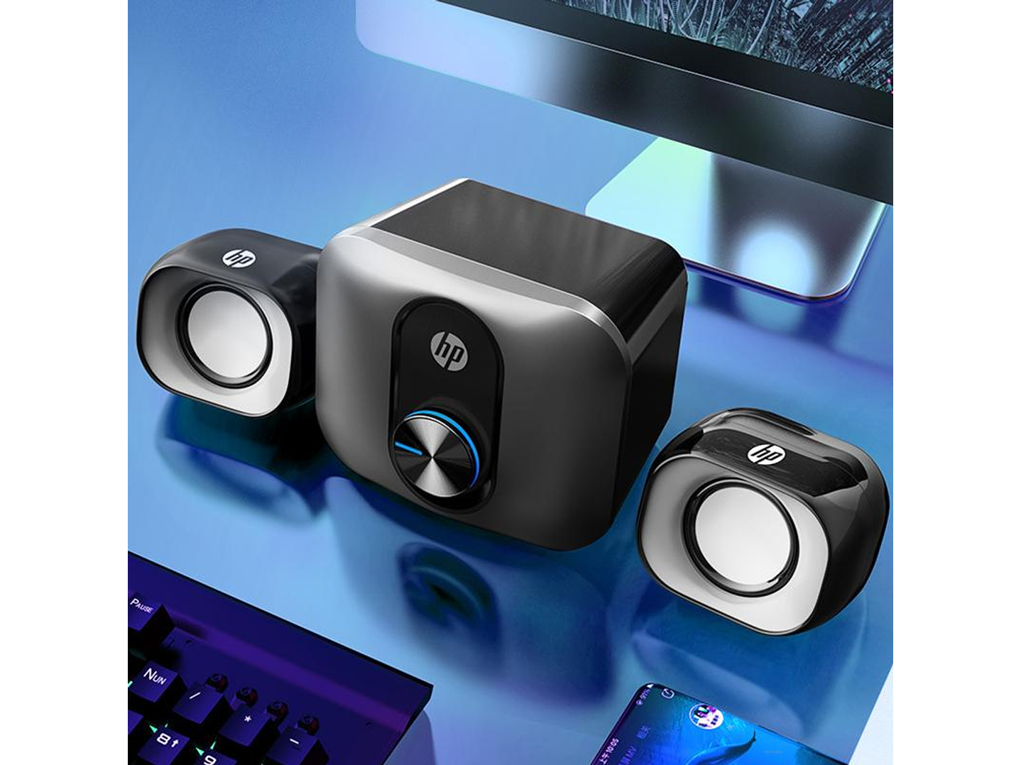 Mini Subwoofer PC Multimedia Hp 2.1 Dhs-2111s 2