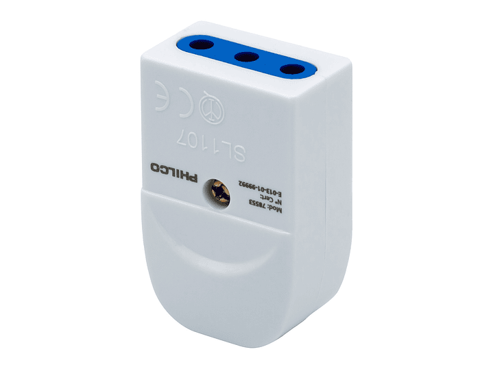 Enchufe Volante Hembra Philco 2P+T Blanco 1