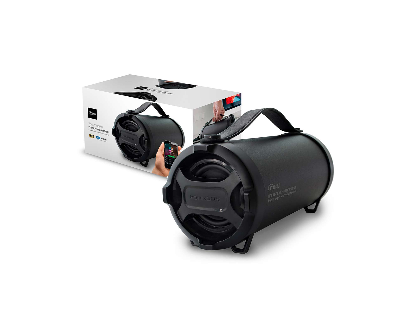 Parlante inalambrico MaxBass Negro Mlab 1