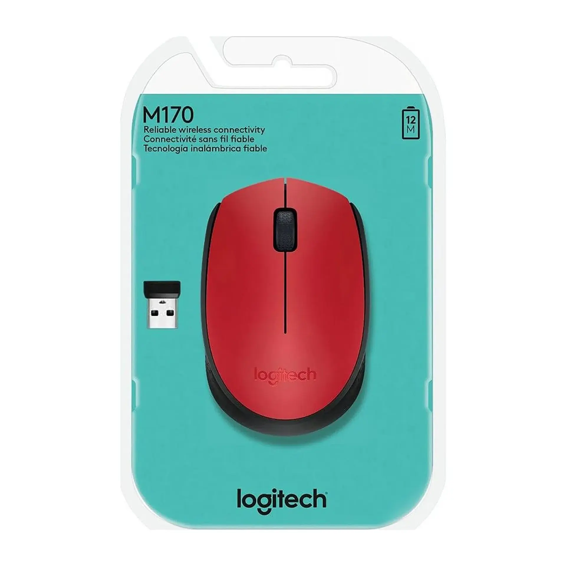 Mouse Inalambrico Logitech M170 Rojo 2