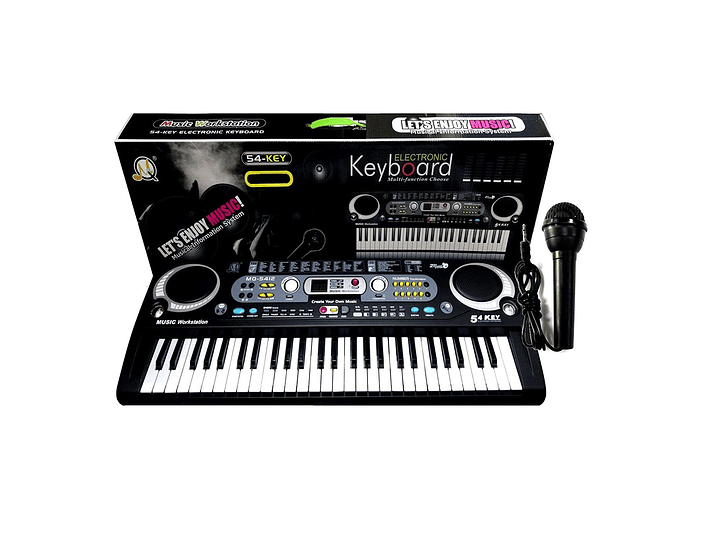 Piano Teclado Electronico Infantil MQ5412 54 Teclas Con Mic 2