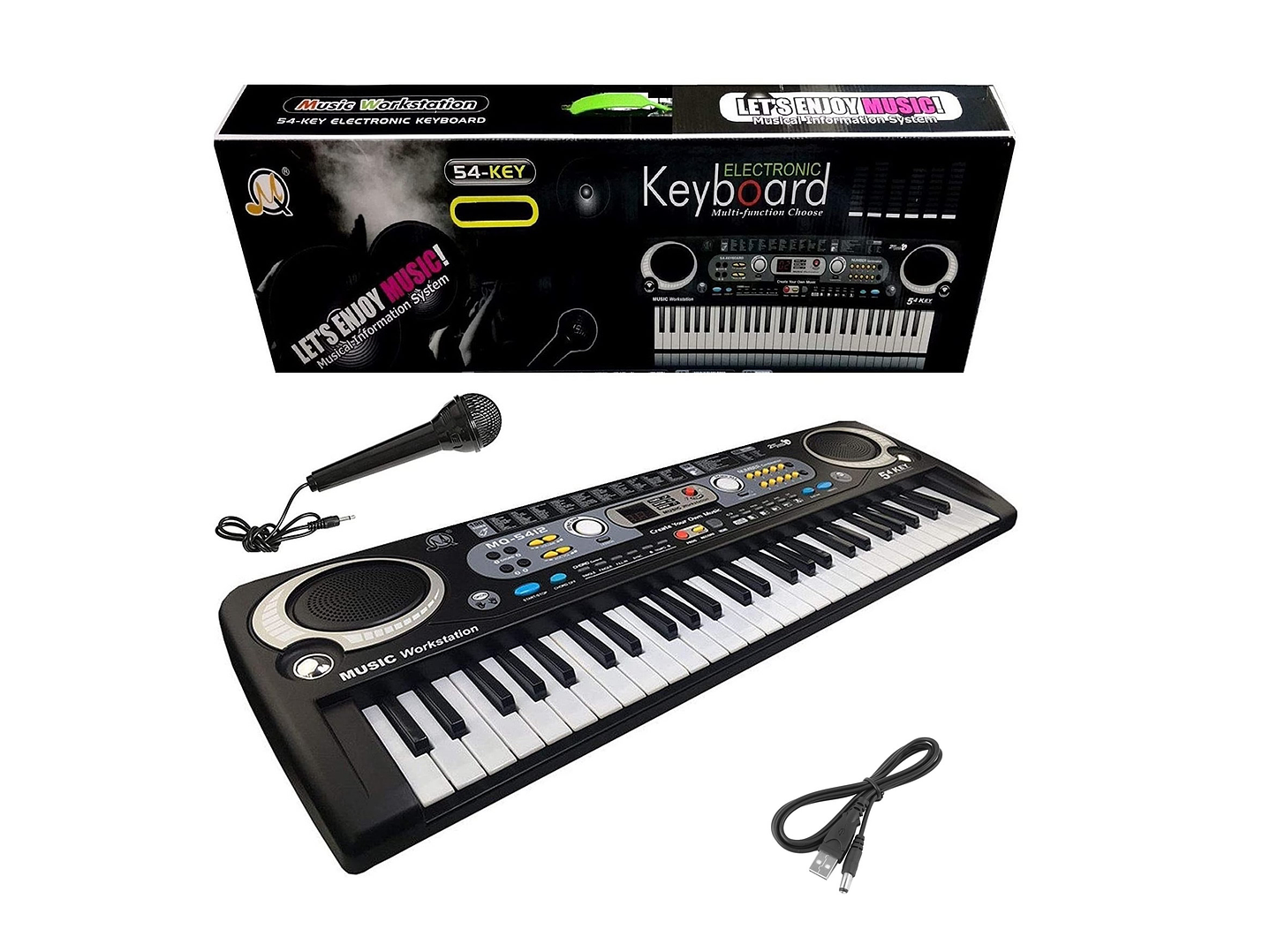 Piano Teclado Electronico Infantil MQ5412 54 Teclas Con Mic 3