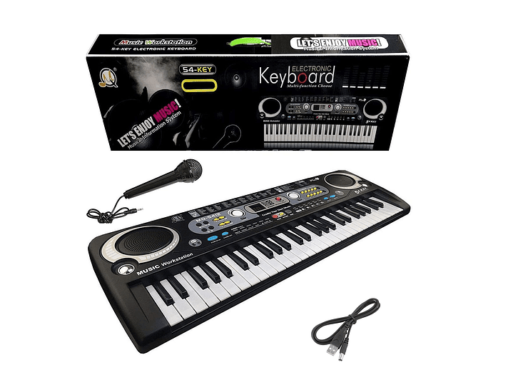 Piano Teclado Electronico Infantil MQ5412 54 Teclas Con Mic 3