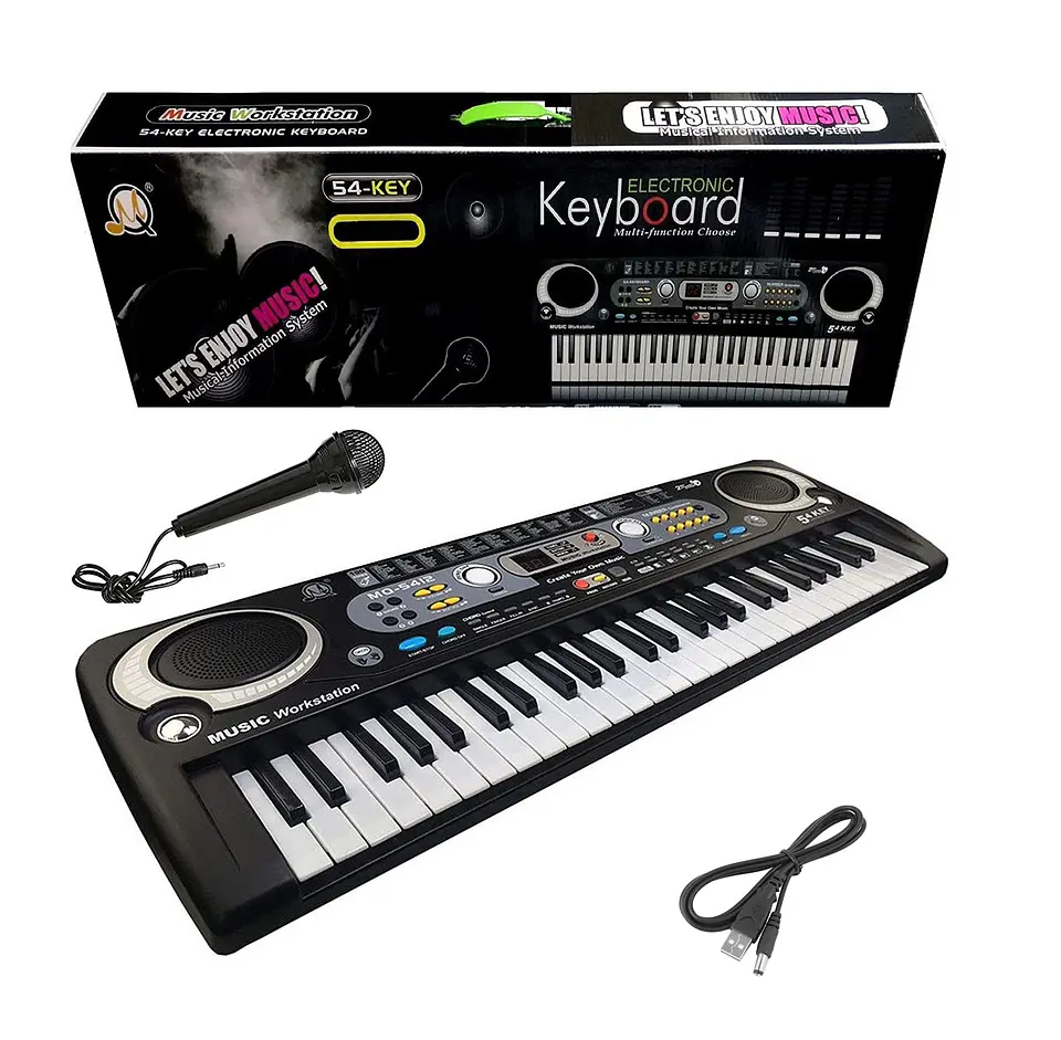 Piano Teclado Electronico Infantil MQ5412 54 Teclas Con Mic 3