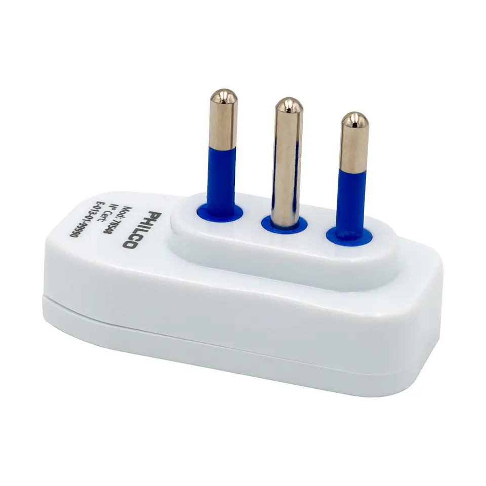 Enchufe Macho Horizontal Philco 2P+T Blanco 1