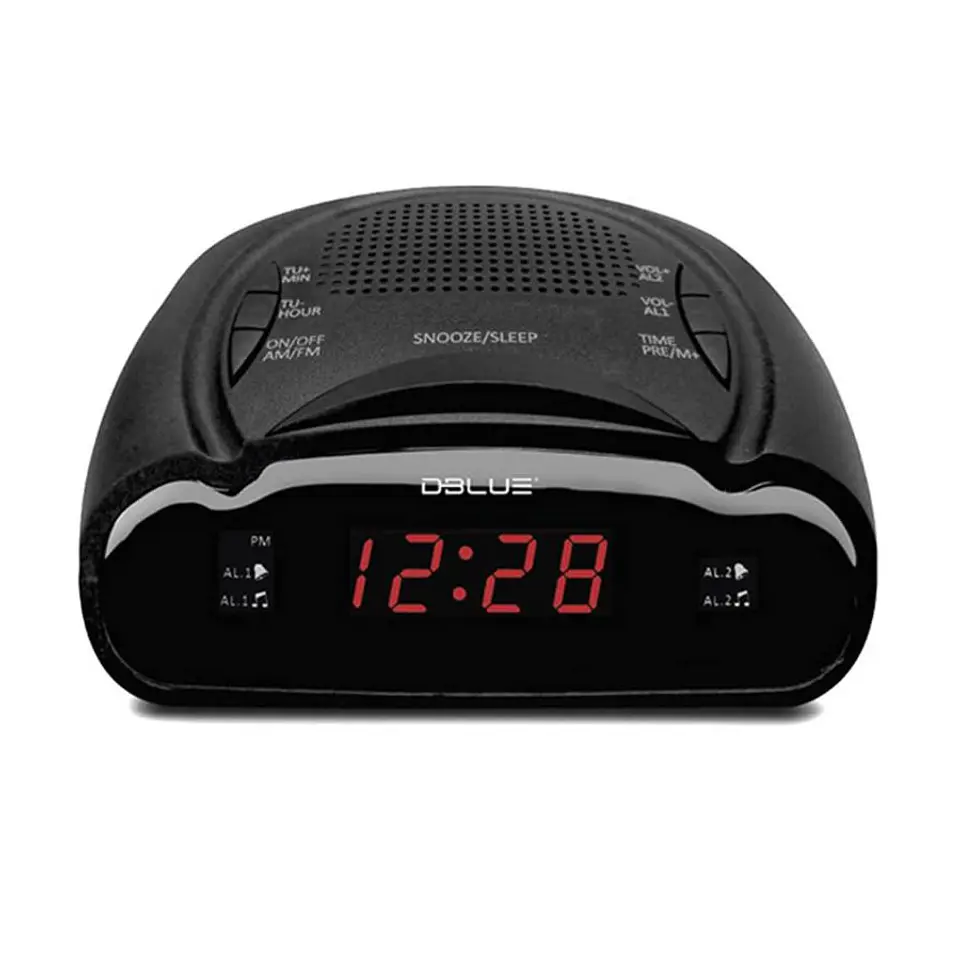 Radio Reloj Despertador Digital Dblue Negro 1
