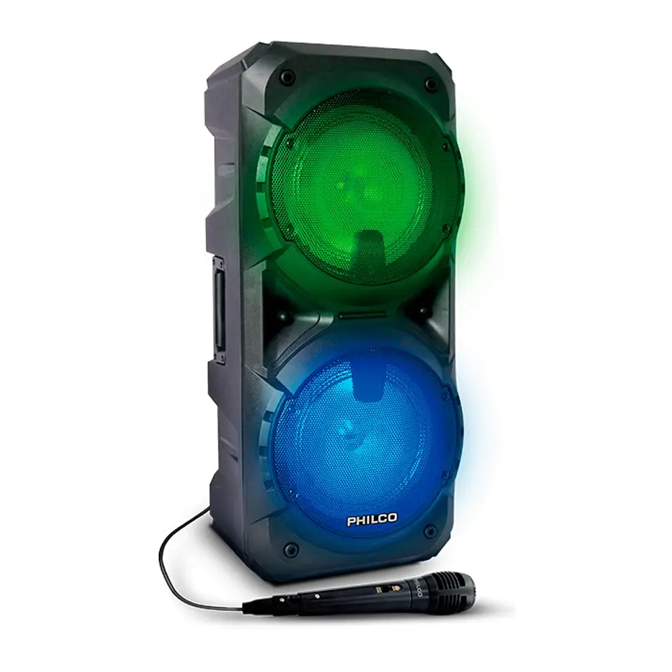 Parlante Karaoke Tws Philco Doble 8 Pulgadas 761BK 1