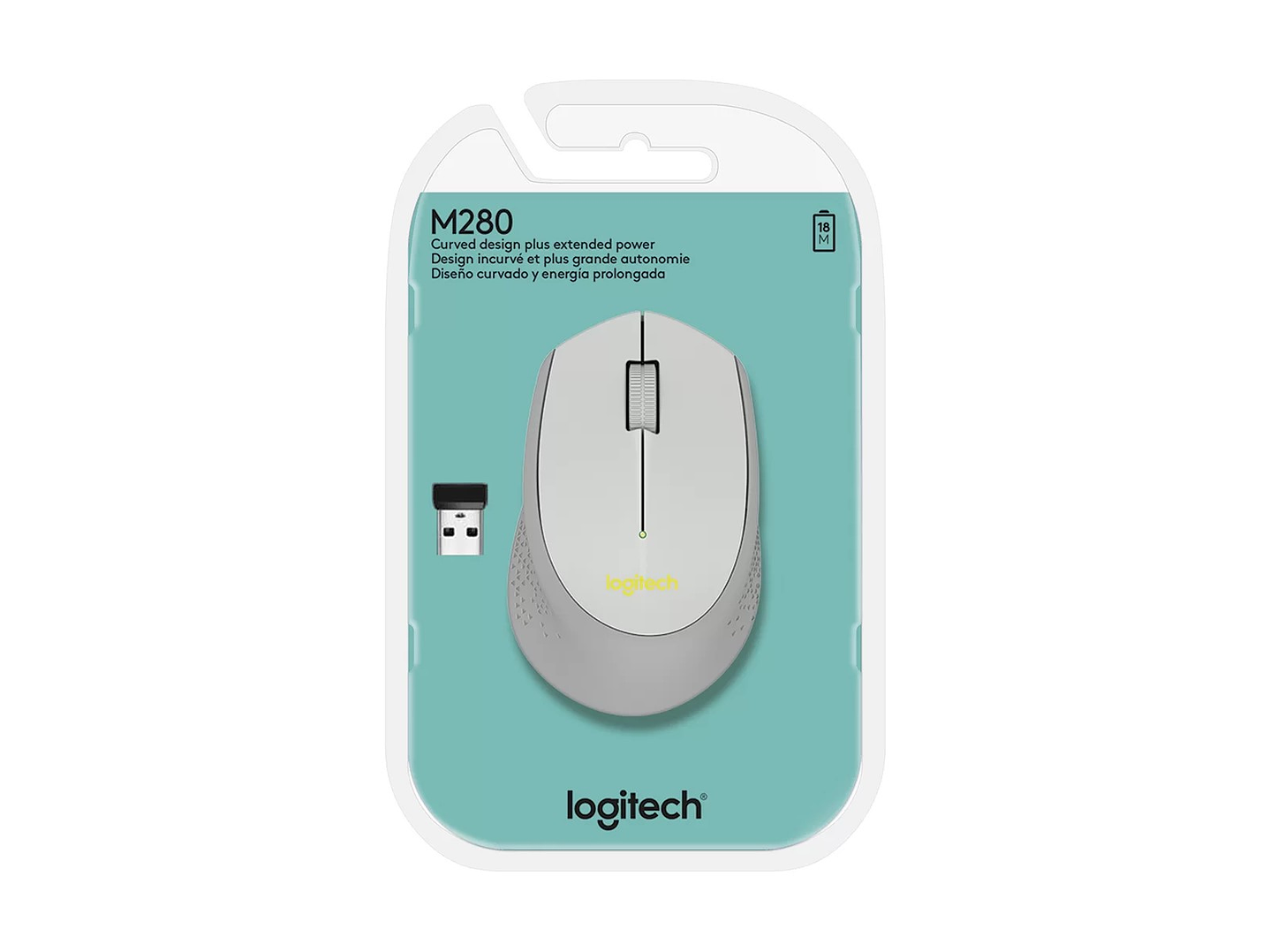 Mouse Inalambrico Logitech M280 Gris 2