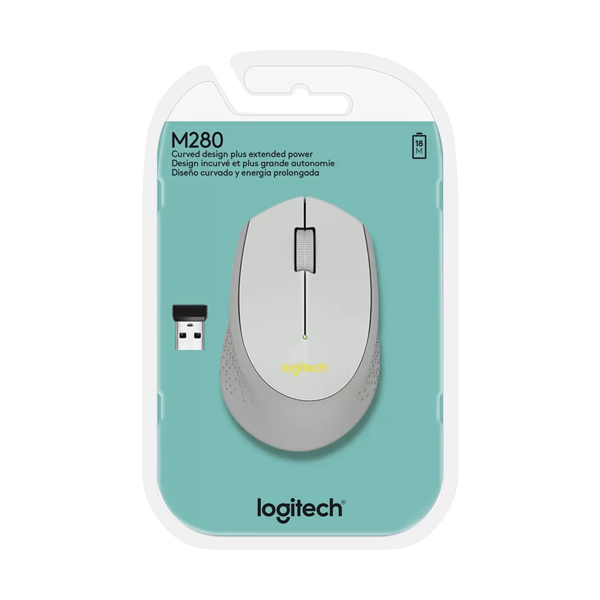Mouse Inalambrico Logitech M280 Gris 2