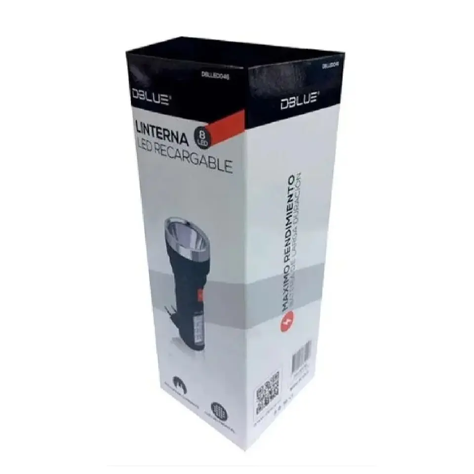 Linterna Mano 8 + 1 led Recargable Dblue 2