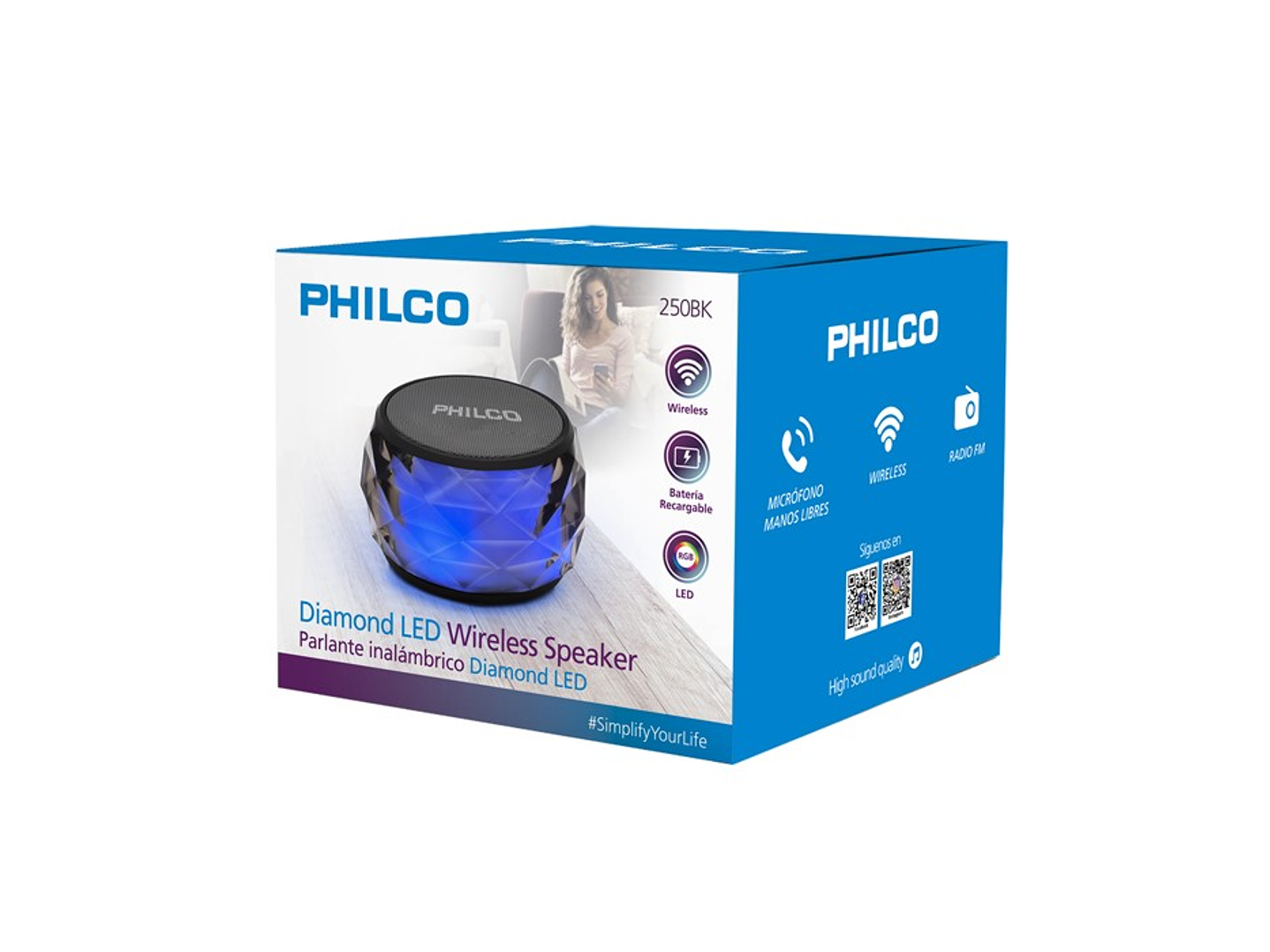 Mini Parlante Portatil Philco Diamond 250BK 2