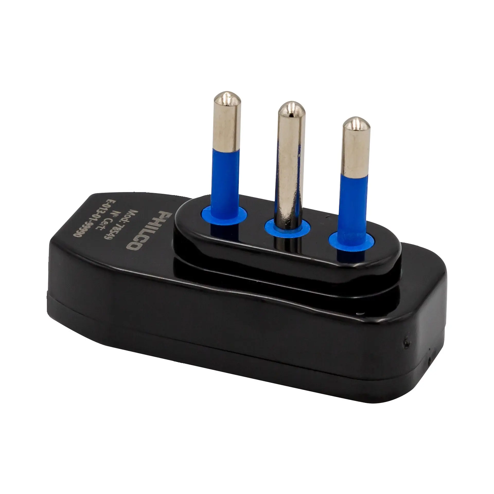 Enchufe Macho Horizontal Philco 2P+T Negro 1