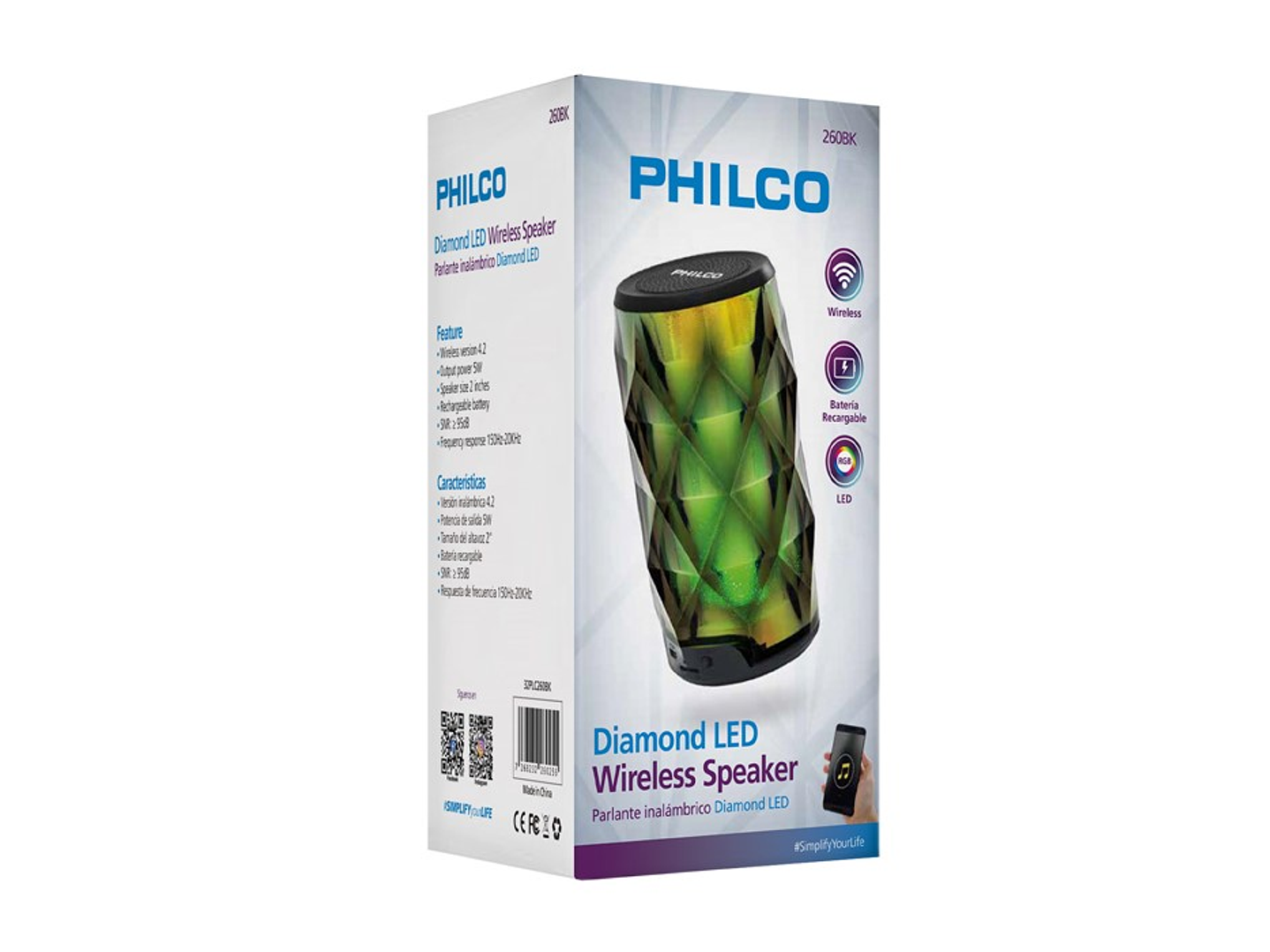 Parlante Portatil Philco Diamond 260BK 2