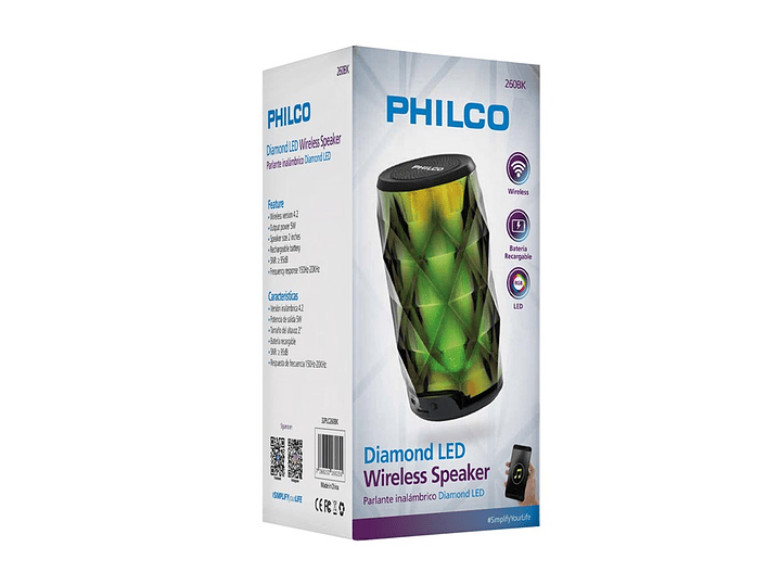 Parlante Portatil Philco Diamond 260BK 2