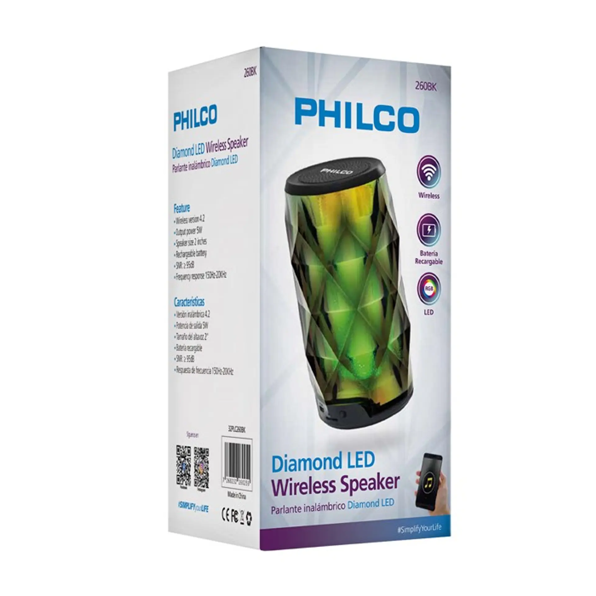 Parlante Portatil Philco Diamond 260BK 2