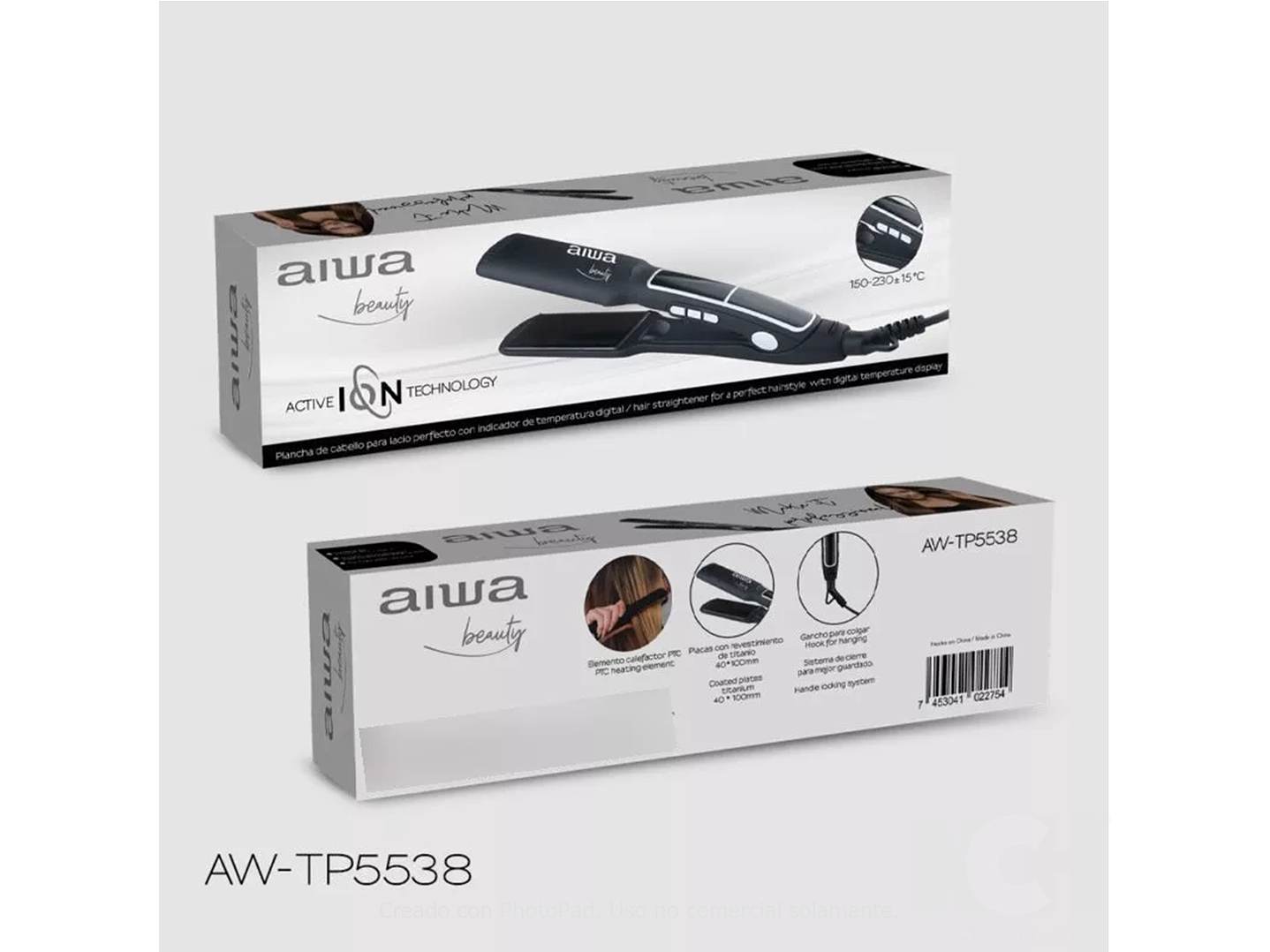 Plancha Alisadora Cabello Aiwa Tp-5538 4