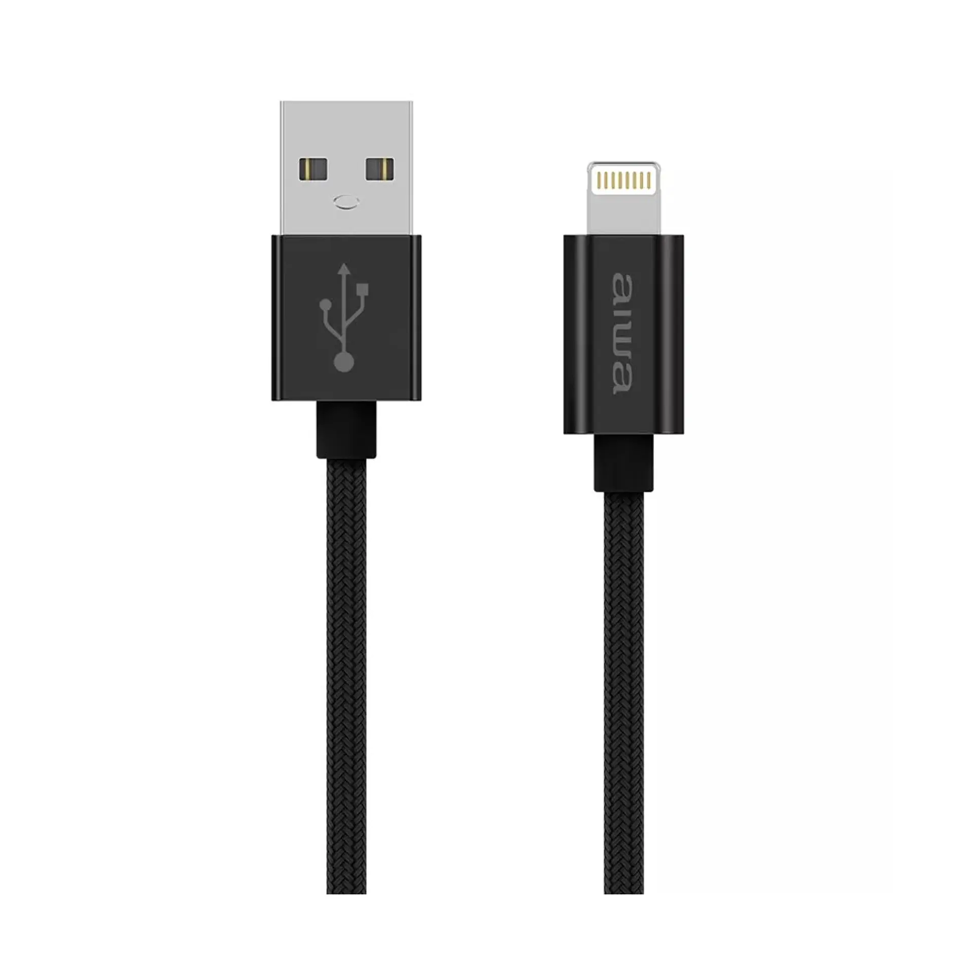 Cable Usb Lightning 1.5m Mfi Aiwa Negro 1