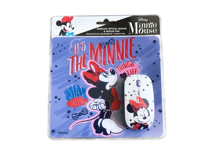 Kit Mouse Inalambrico y Mouse Pad Minnie 2 2