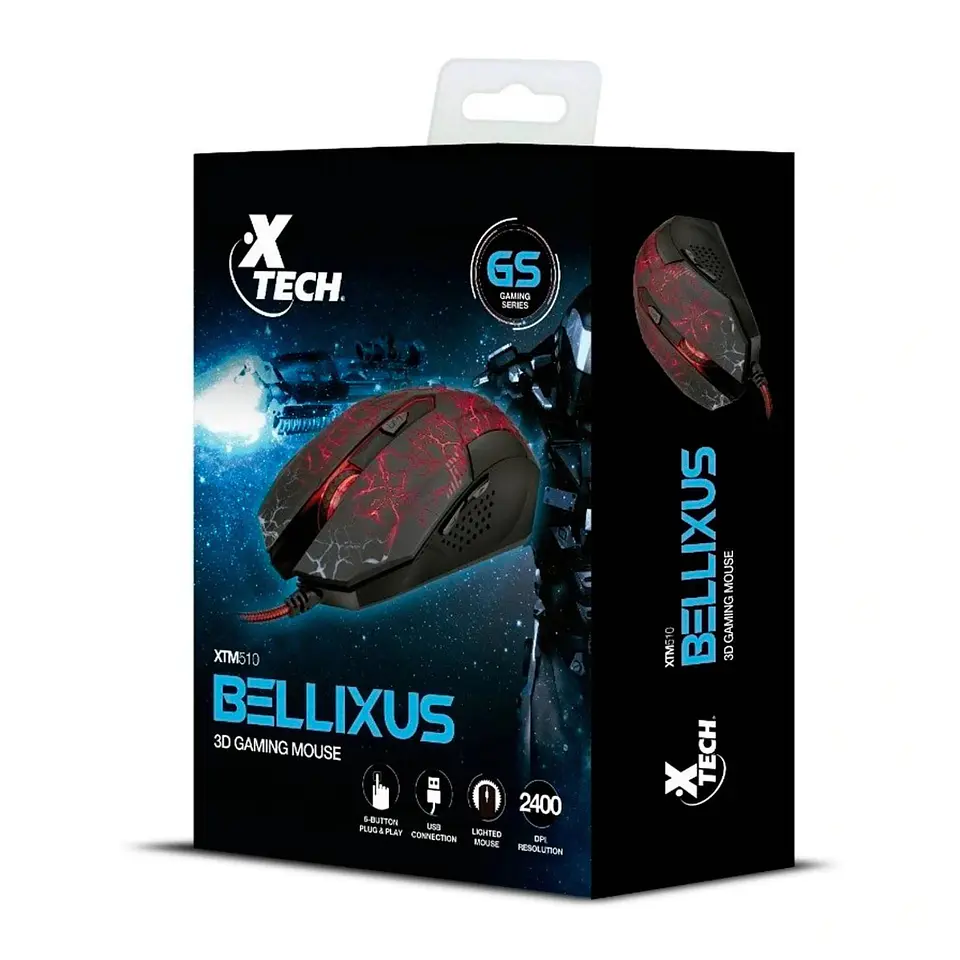 Mouse Gamer Xtech Retroiluminado 2400dpi 5