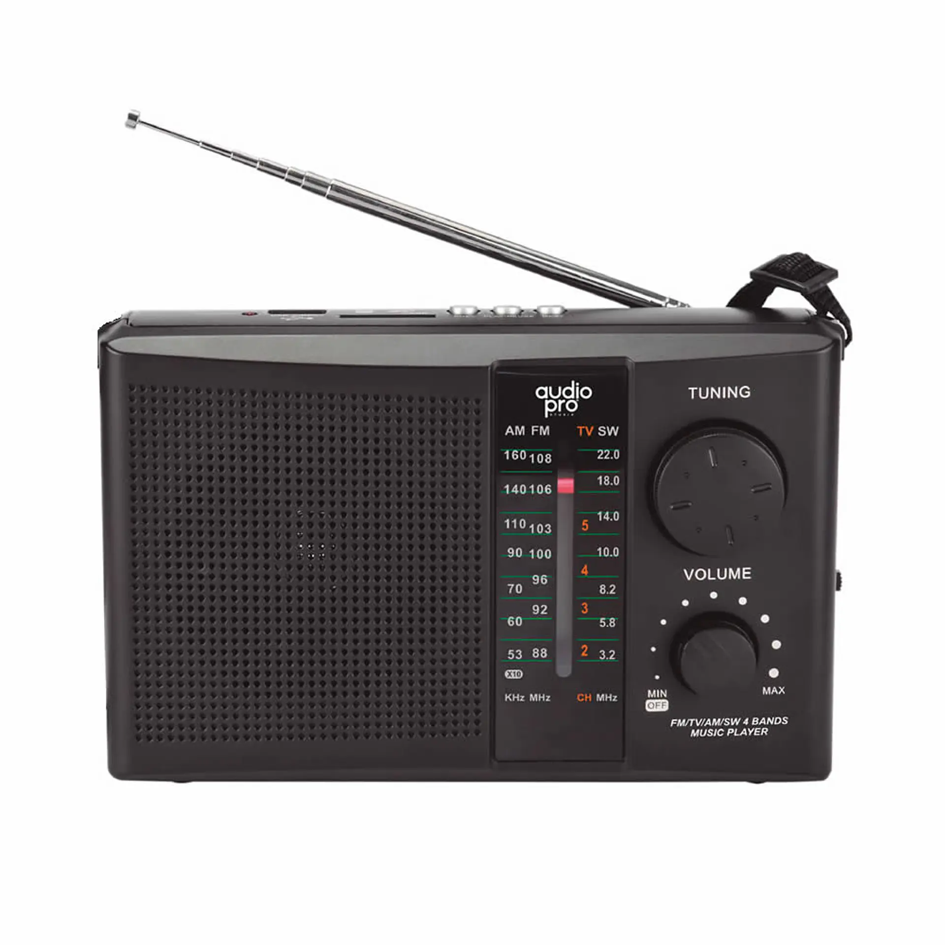 Radio Recargable Audiopro Fm/am/tv/sw 4 bandas 1