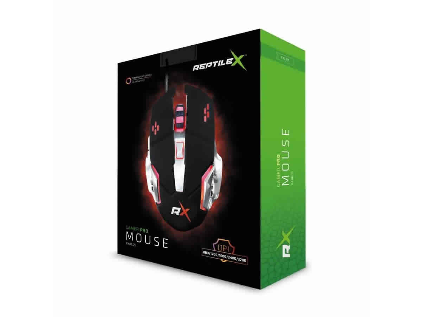 Mouse Gamer ReptileX 5 3600 dpi Retroiluminado 2