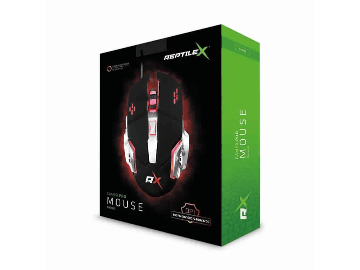 Mouse Gamer ReptileX 5 3600 dpi Retroiluminado 2