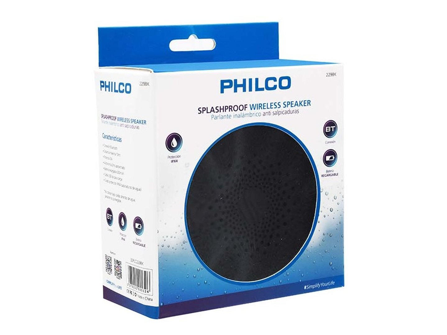 Parlante Ducha Philco Inalambrico 229BK Negro 2