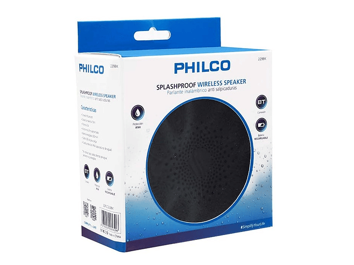 Parlante Ducha Philco Inalambrico 229BK Negro 2