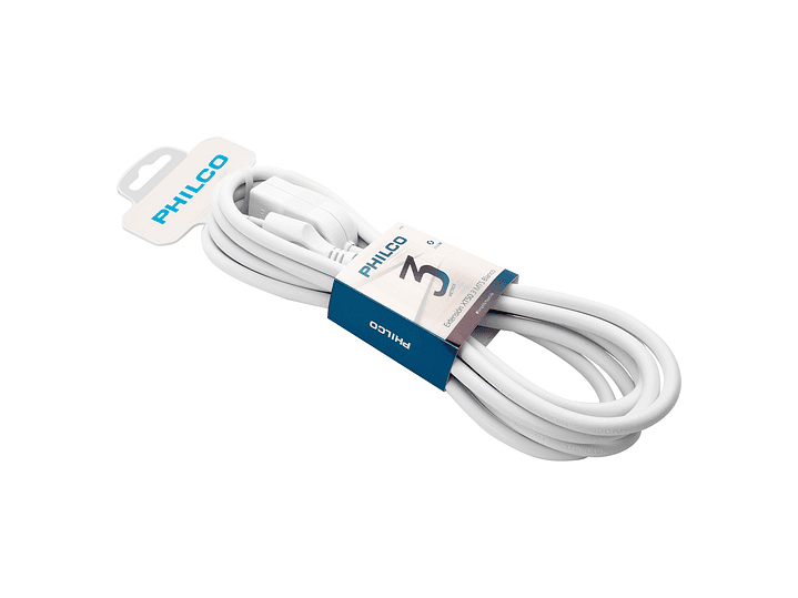 Alargador Extension Electrica 3 mts Philco 2