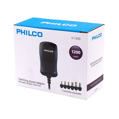 Eliminador Pilas Philco 1200Mha 6 Conectores