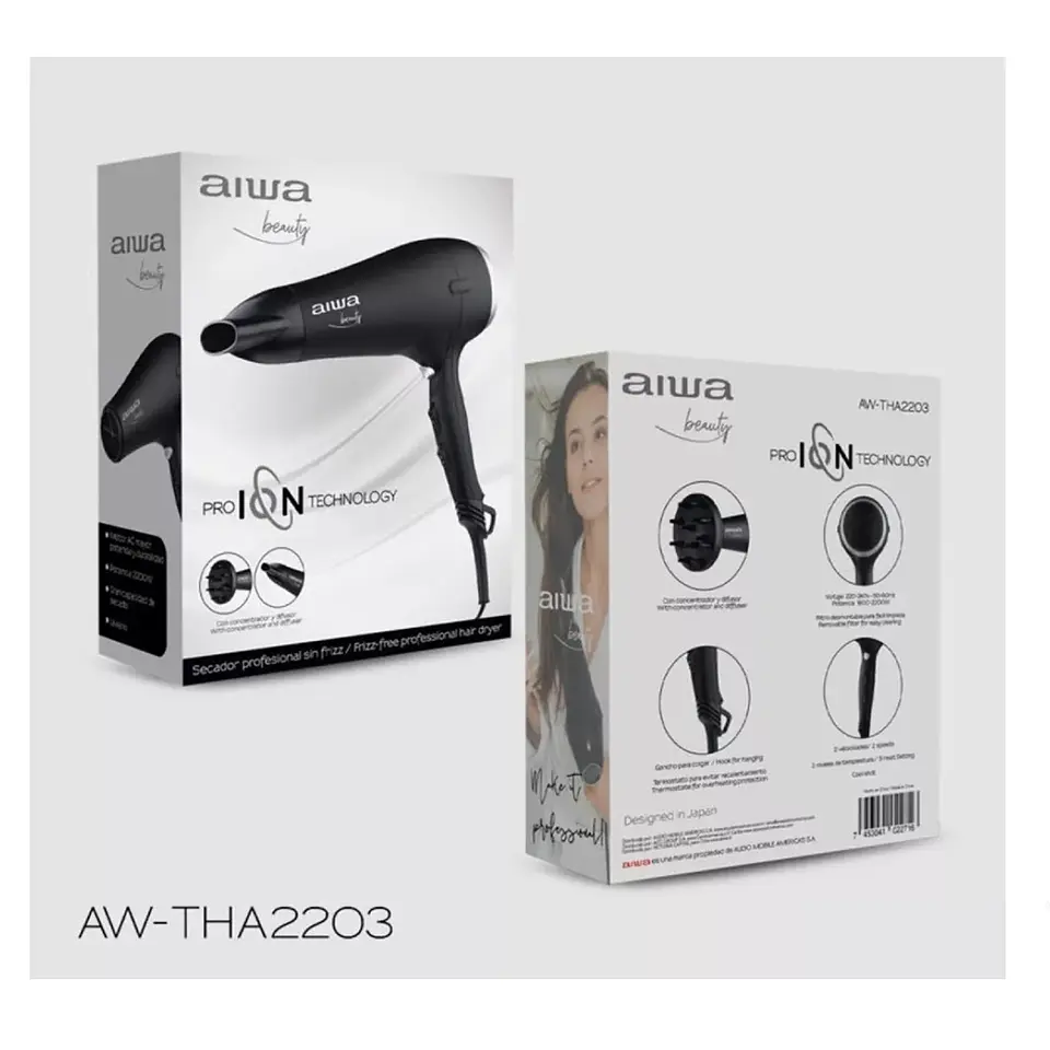 Secador De Pelo Aiwa Profesional Aw-tha2203 Negro  6