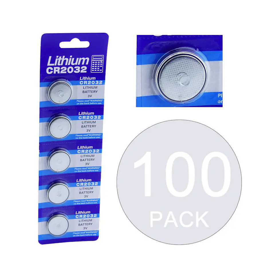 Pack 100 Pilas Cr 2032 Alkaline Battery 1