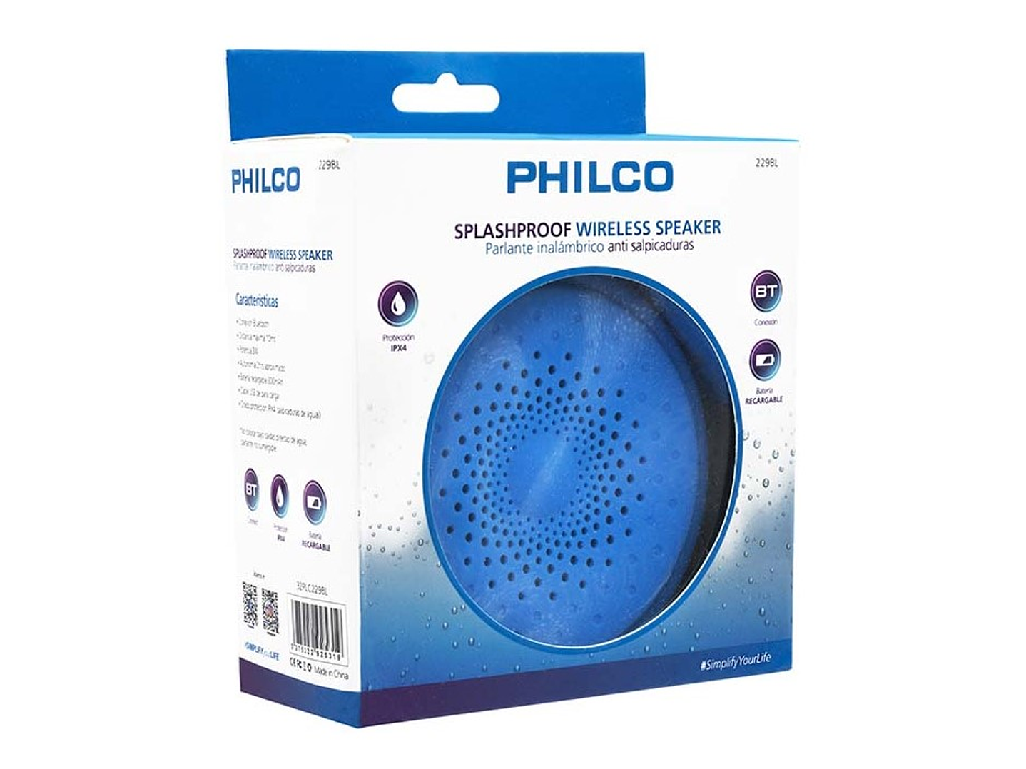Parlante Ducha Philco Inalambrico 229BL Azul 2