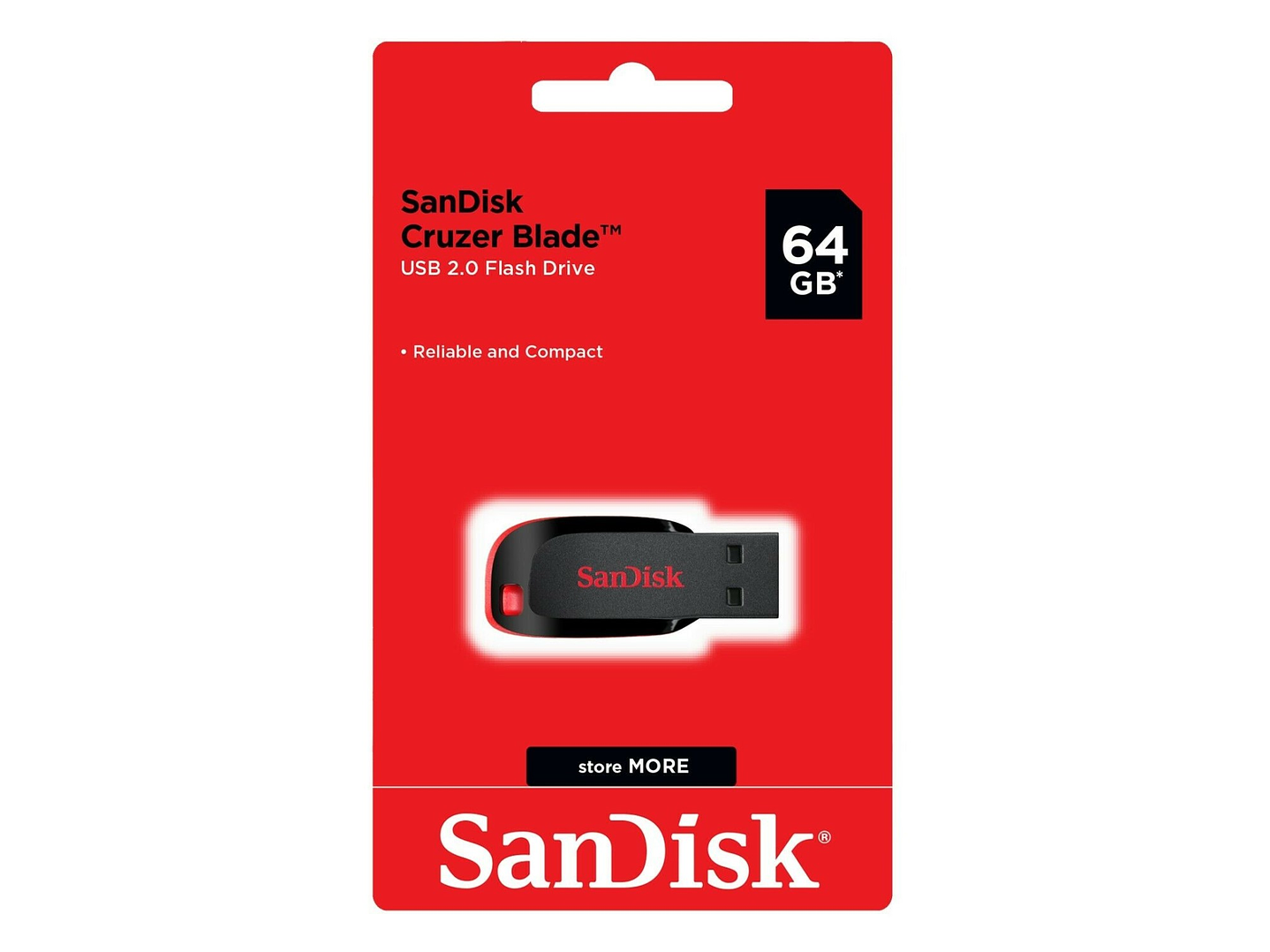Pendrive 64GB SanDisk Cruzer Blade USB 2.0 3