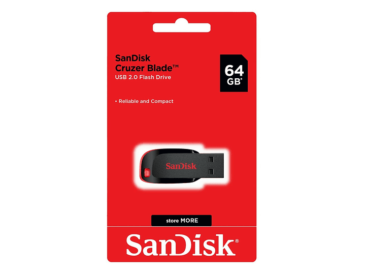 Pendrive 64GB SanDisk Cruzer Blade USB 2.0 3