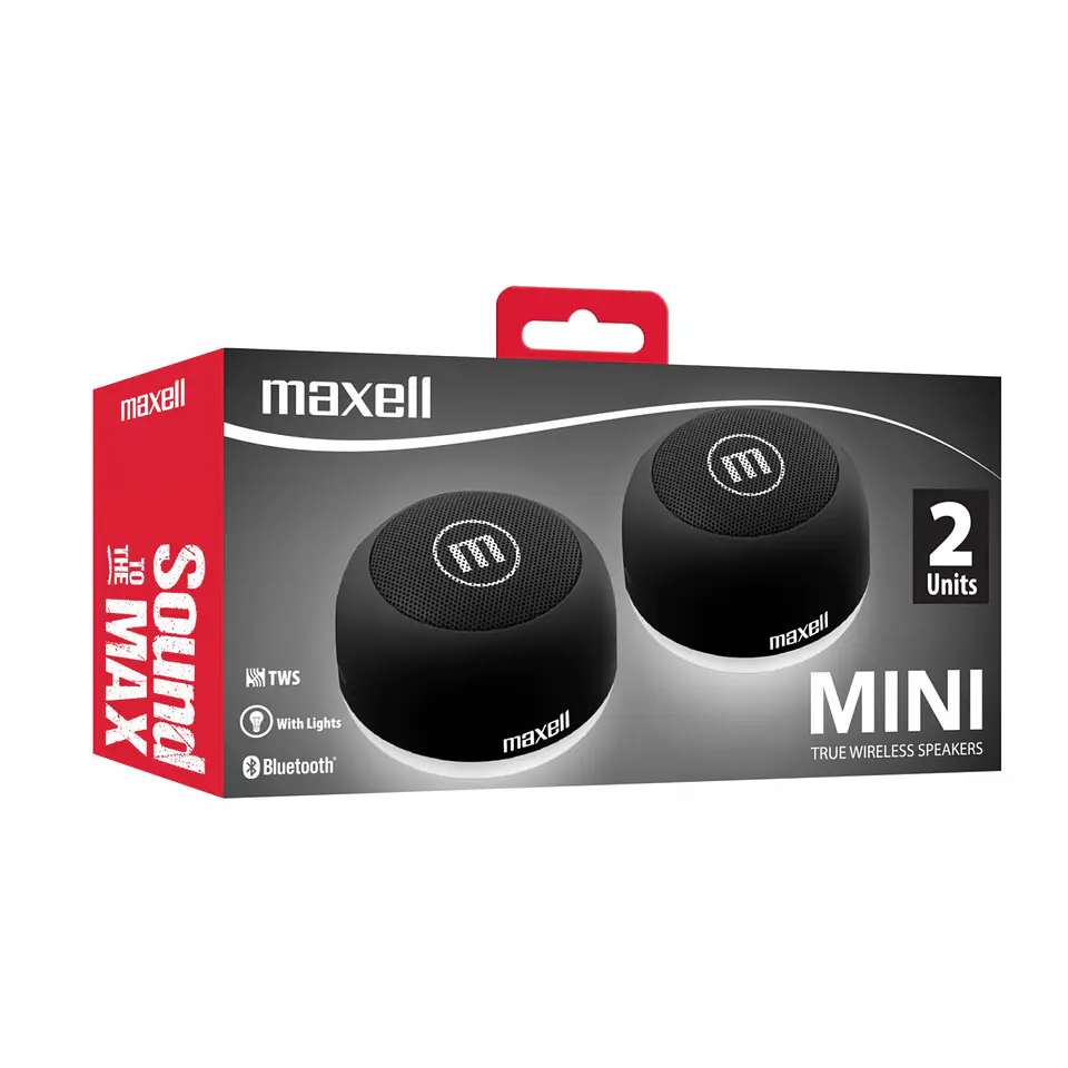 Mini Parlantes TWS BT Maxell Con Luz LED 2